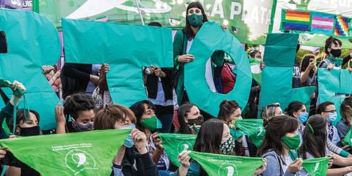 The green scarf has been adopted by Latin American feminists and reproductive rights activists